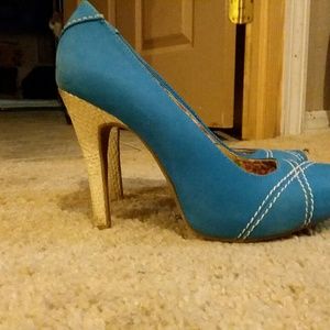 Blue 4 " heels-